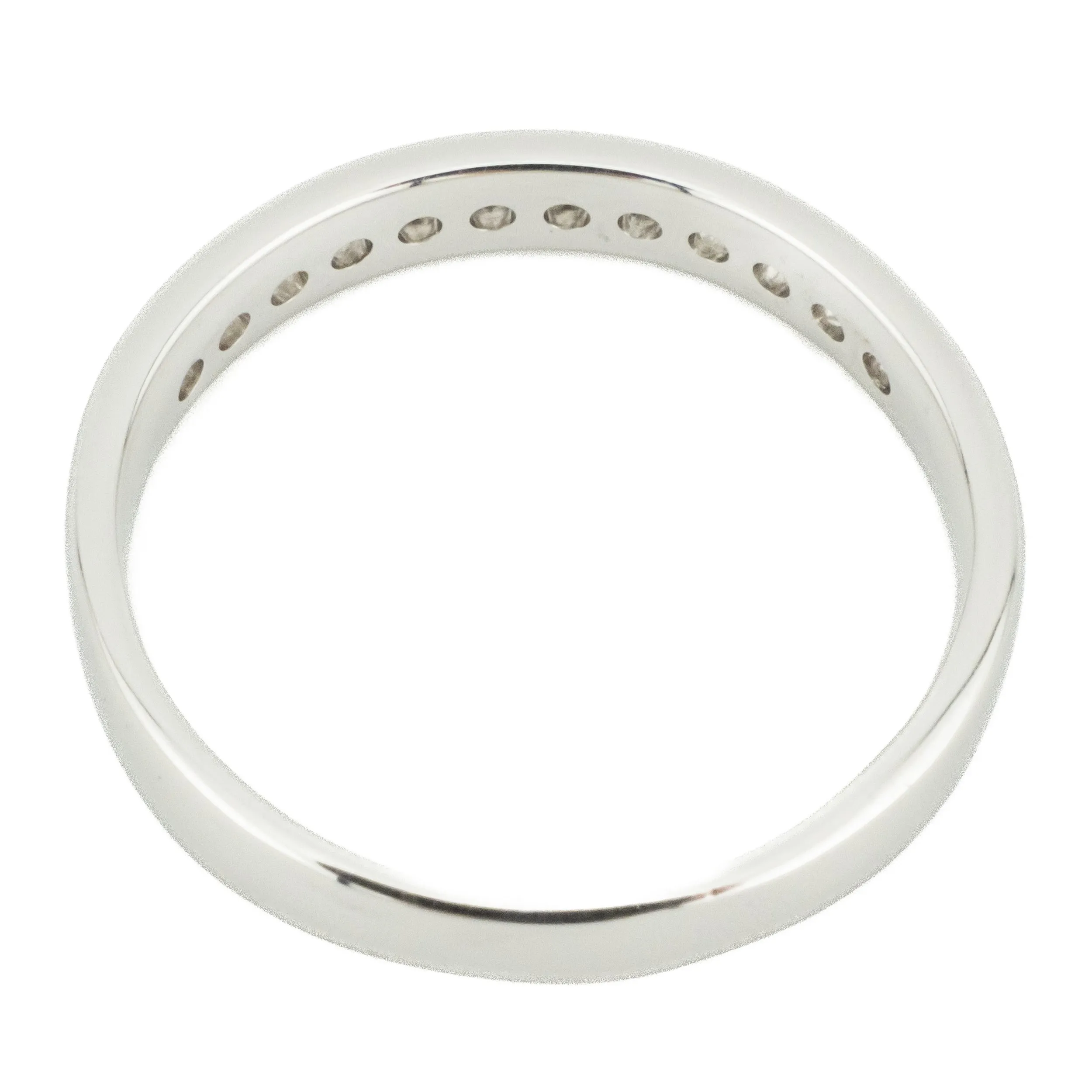 0.25ctw Diamond Accented Wedding Band Ring in 14K White Gold - Size 6.75