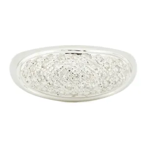0.33ctw Round Diamond Pave Ring in 18K White Gold - Size 7.75