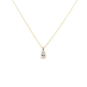0.50ct Pear Diamond Pendant - 14K Yellow Gold