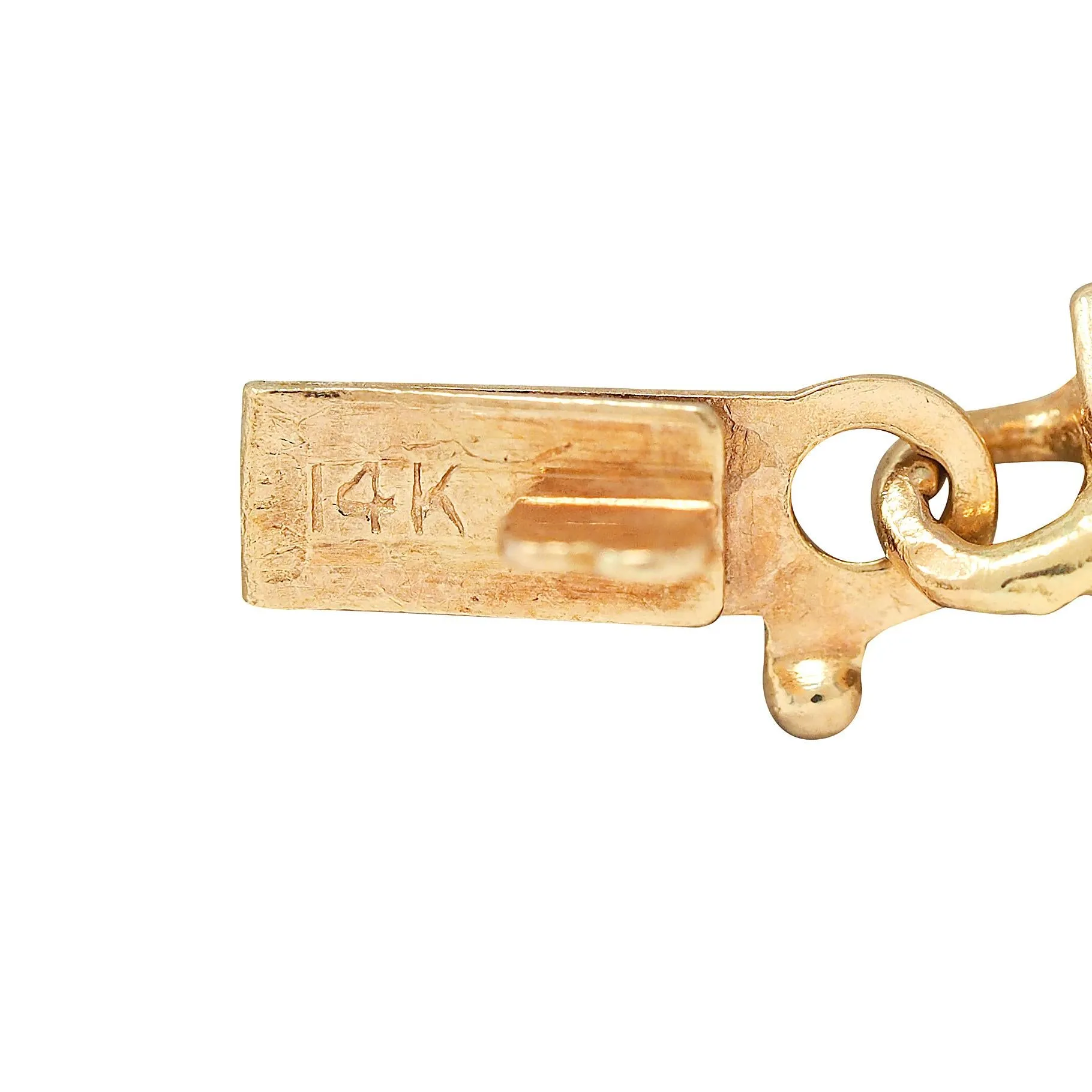1970's 14 Karat Yellow Gold Nugget Organic Vintage Chain Link Necklace