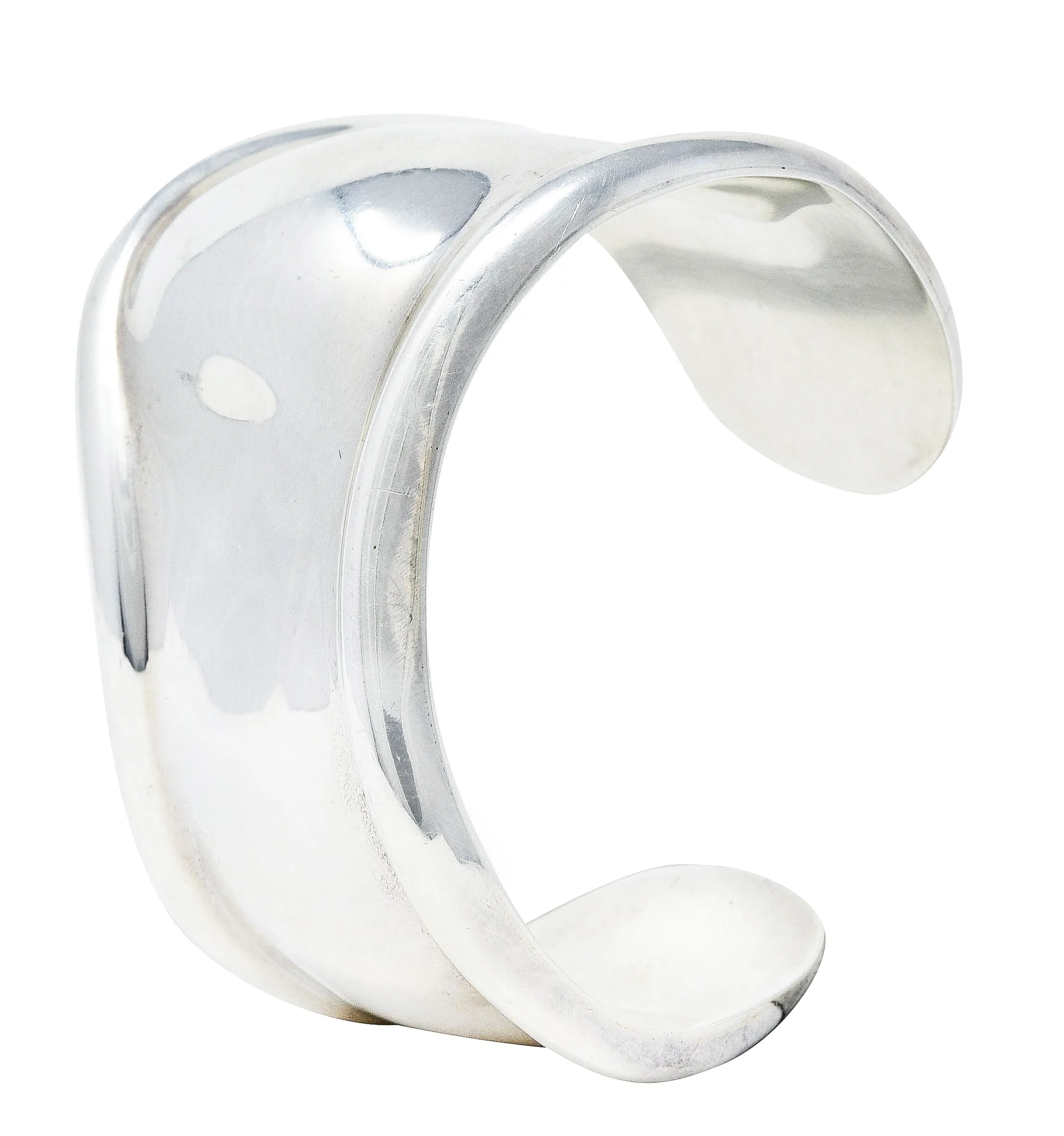 1978 Elsa Peretti Tiffany & Co. Italy Sterling Silver 41 MM Bone Cuff Bracelet