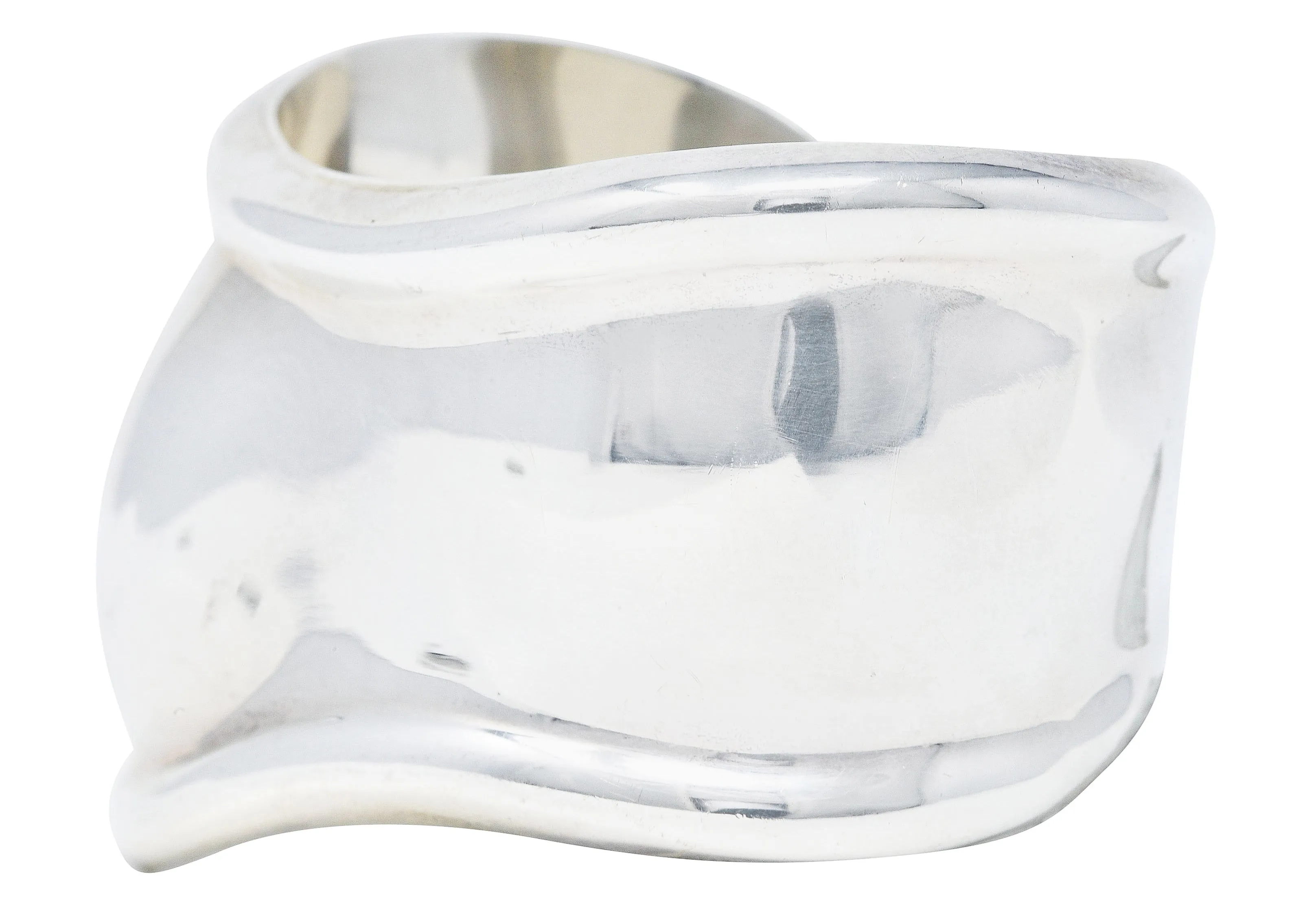 1978 Elsa Peretti Tiffany & Co. Italy Sterling Silver 41 MM Bone Cuff Bracelet