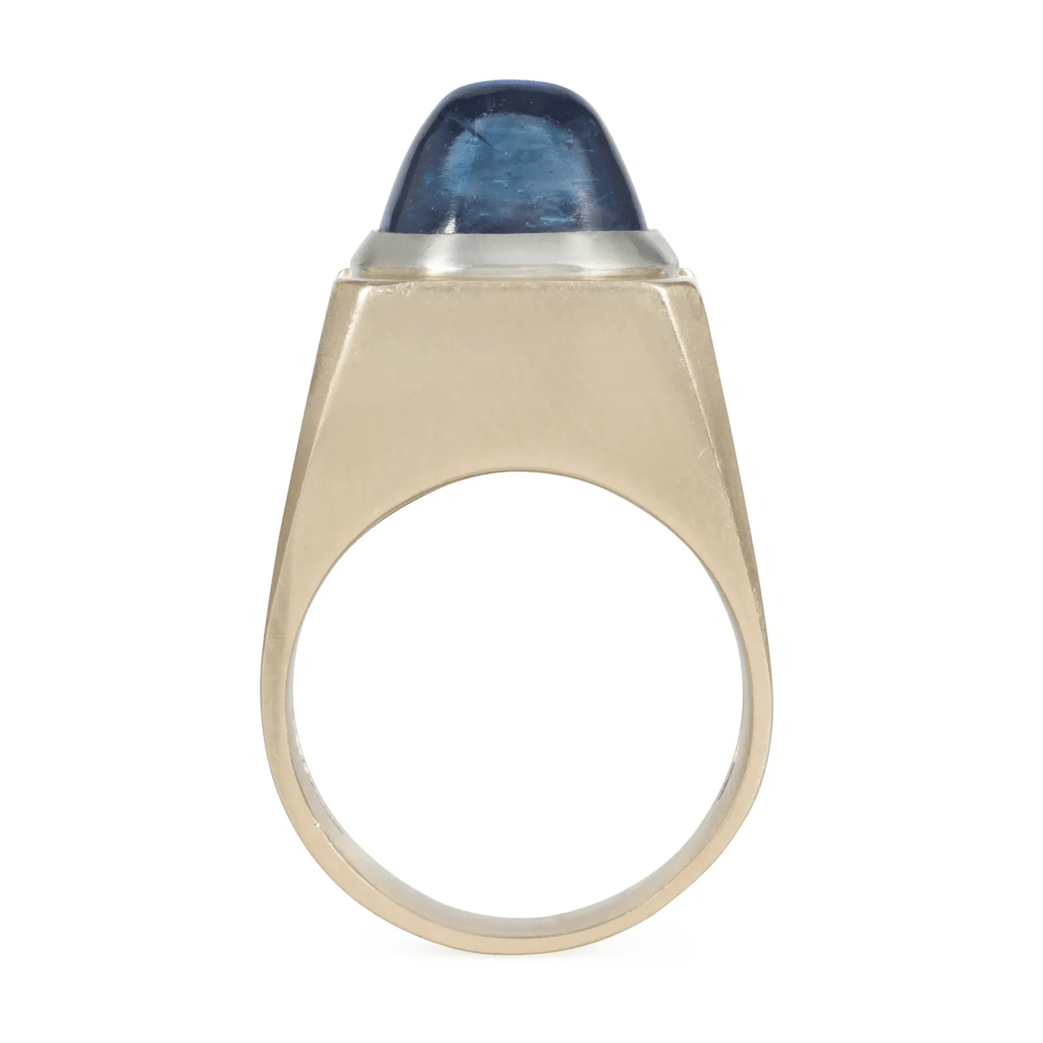 1980s 18KT White & Yellow Gold Sapphire Ring
