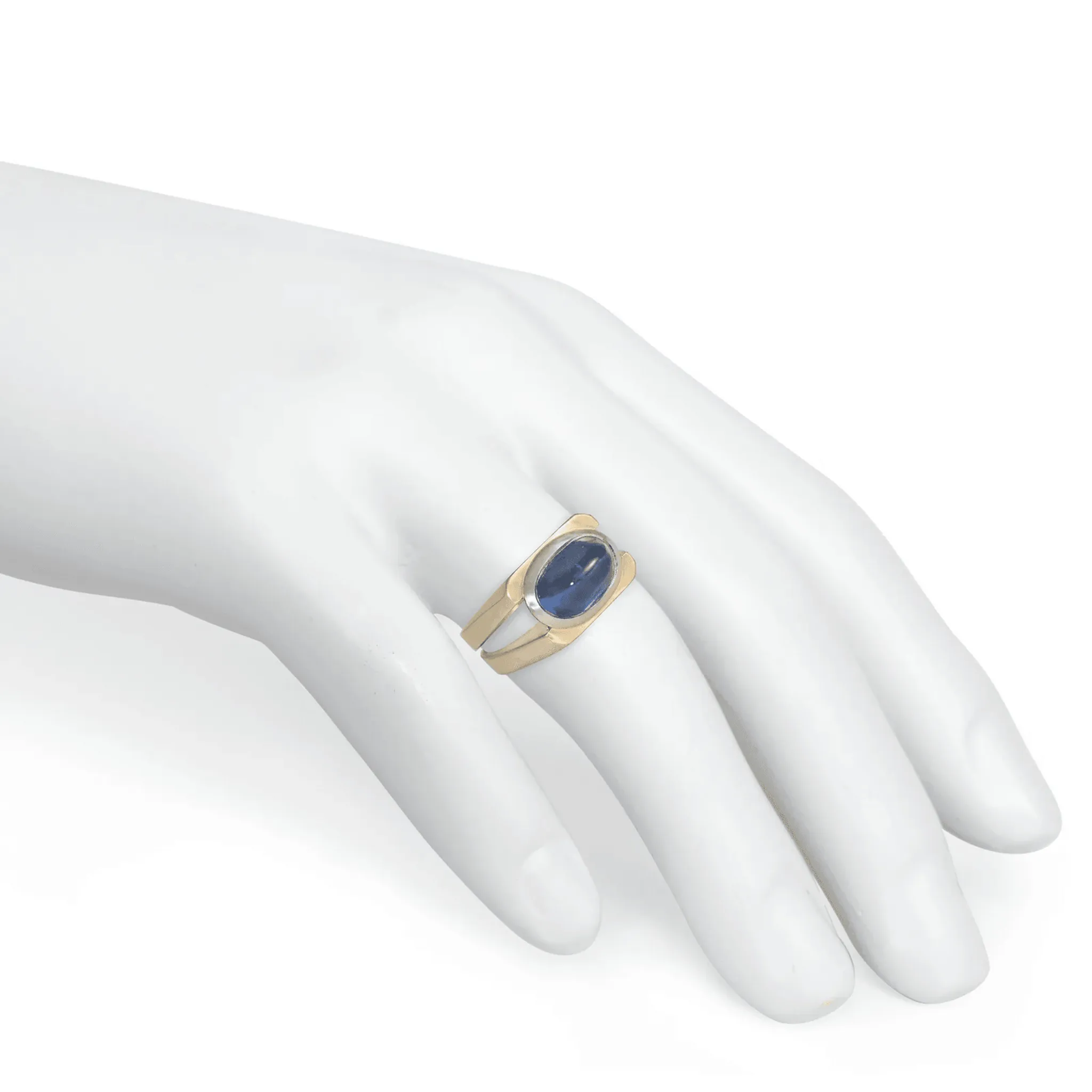 1980s 18KT White & Yellow Gold Sapphire Ring