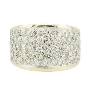 2.00ctw Round Diamond Pave Ring in 14K Yellow Gold - Size 9.5