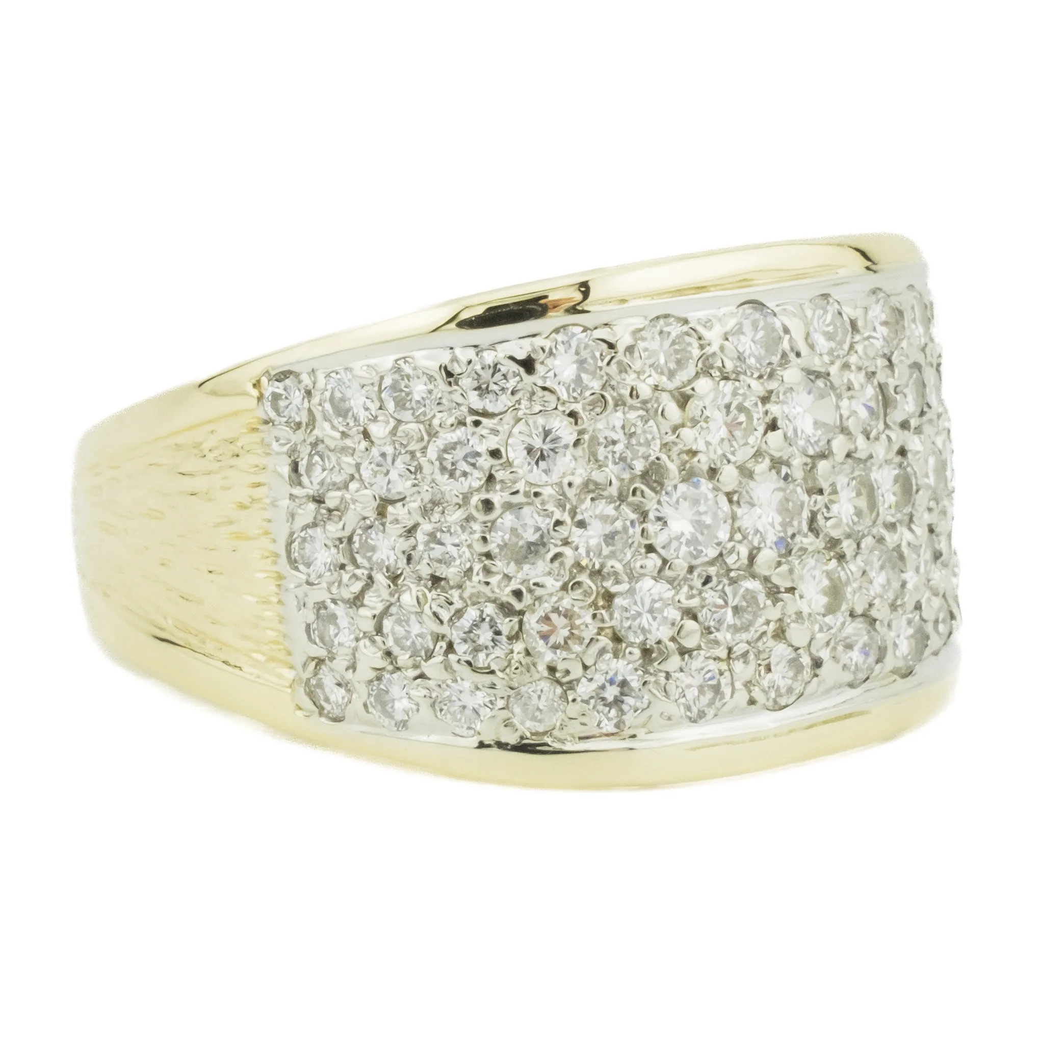 2.00ctw Round Diamond Pave Ring in 14K Yellow Gold - Size 9.5