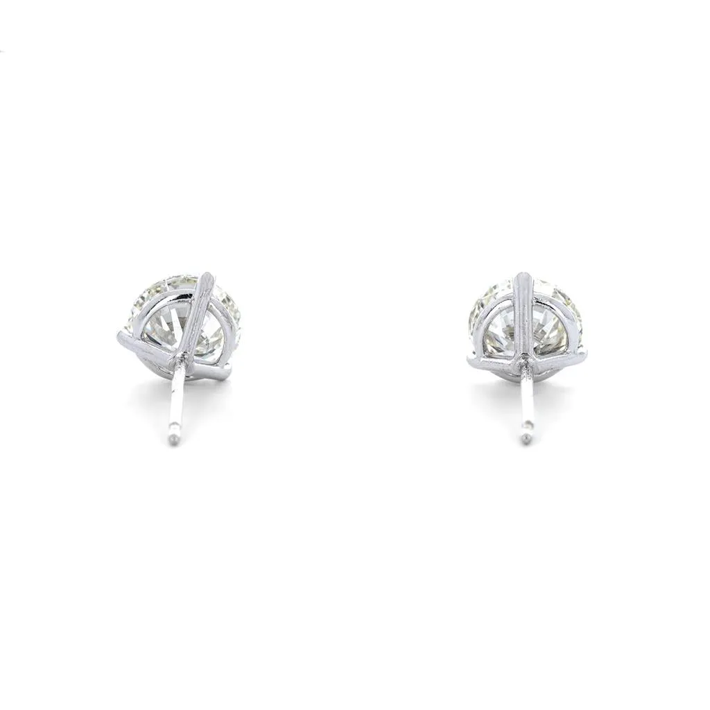2.50ctw Lab-Grown Diamond Stud Earrings  14K White Gold