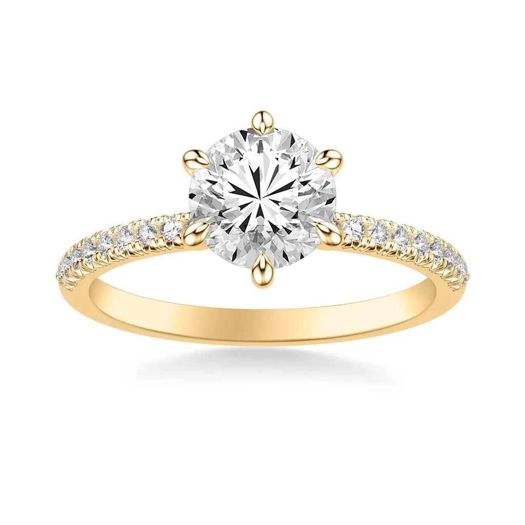6 Prong Diamond Collar Setting