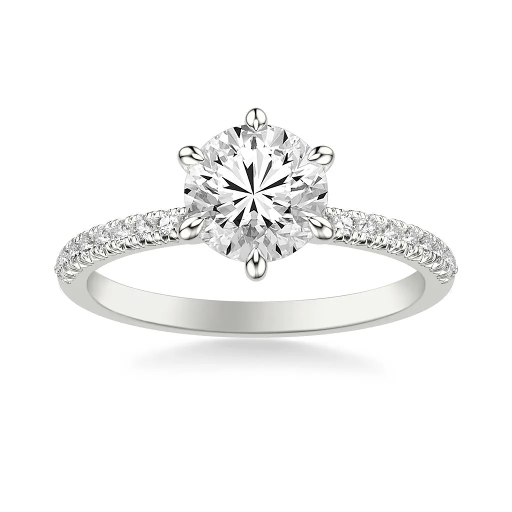 6 Prong Diamond Collar Setting