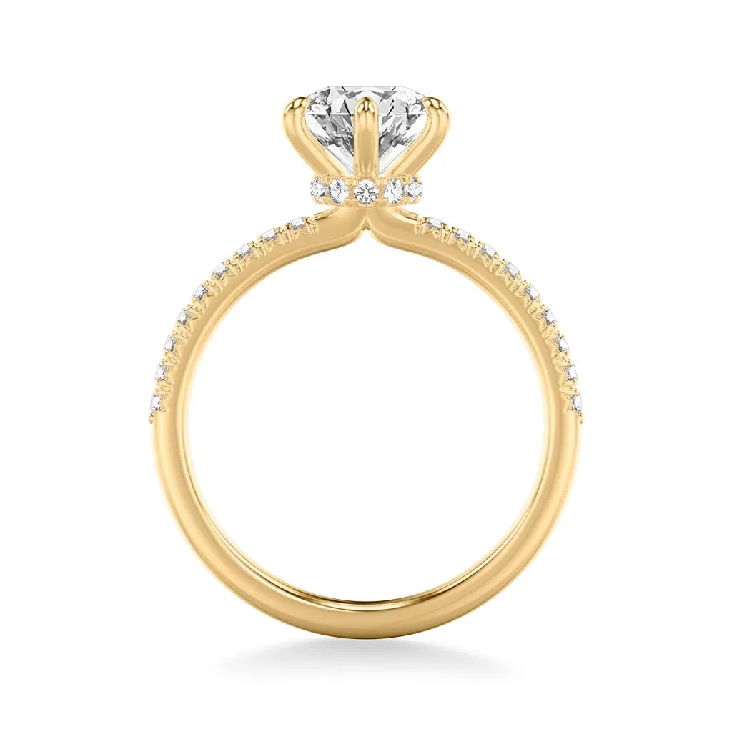 6 Prong Diamond Collar Setting
