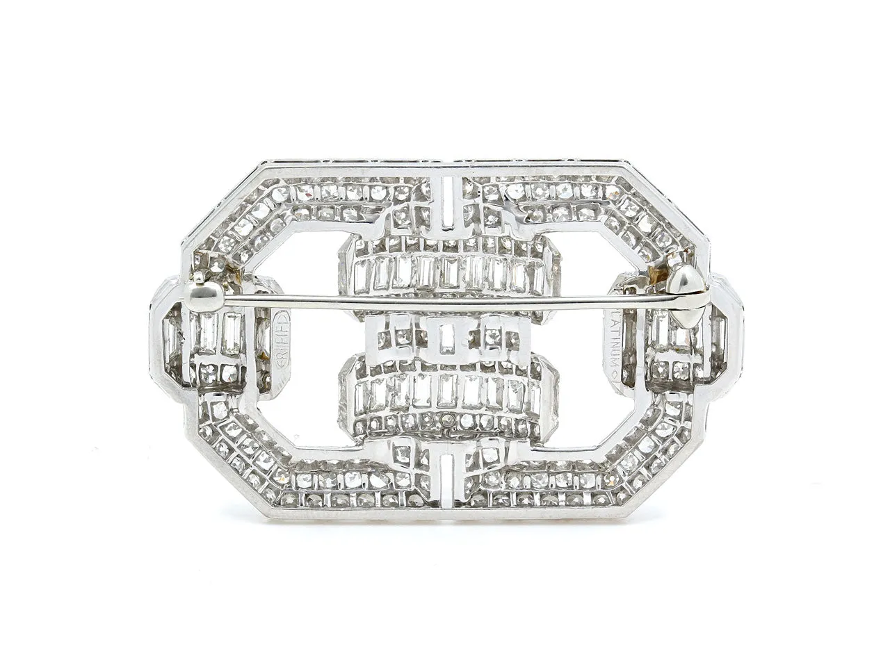 Art Deco Diamond Brooch in Platinum