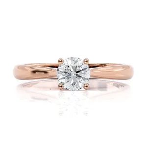Asti - Diamond Solitaire Ring Rose Gold