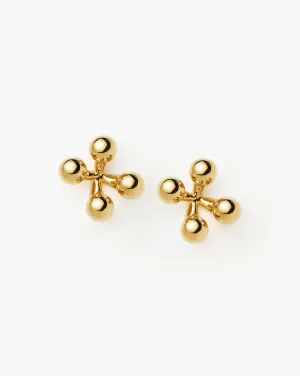 Atom Oversized Stud Earrings | 18k Gold Plated