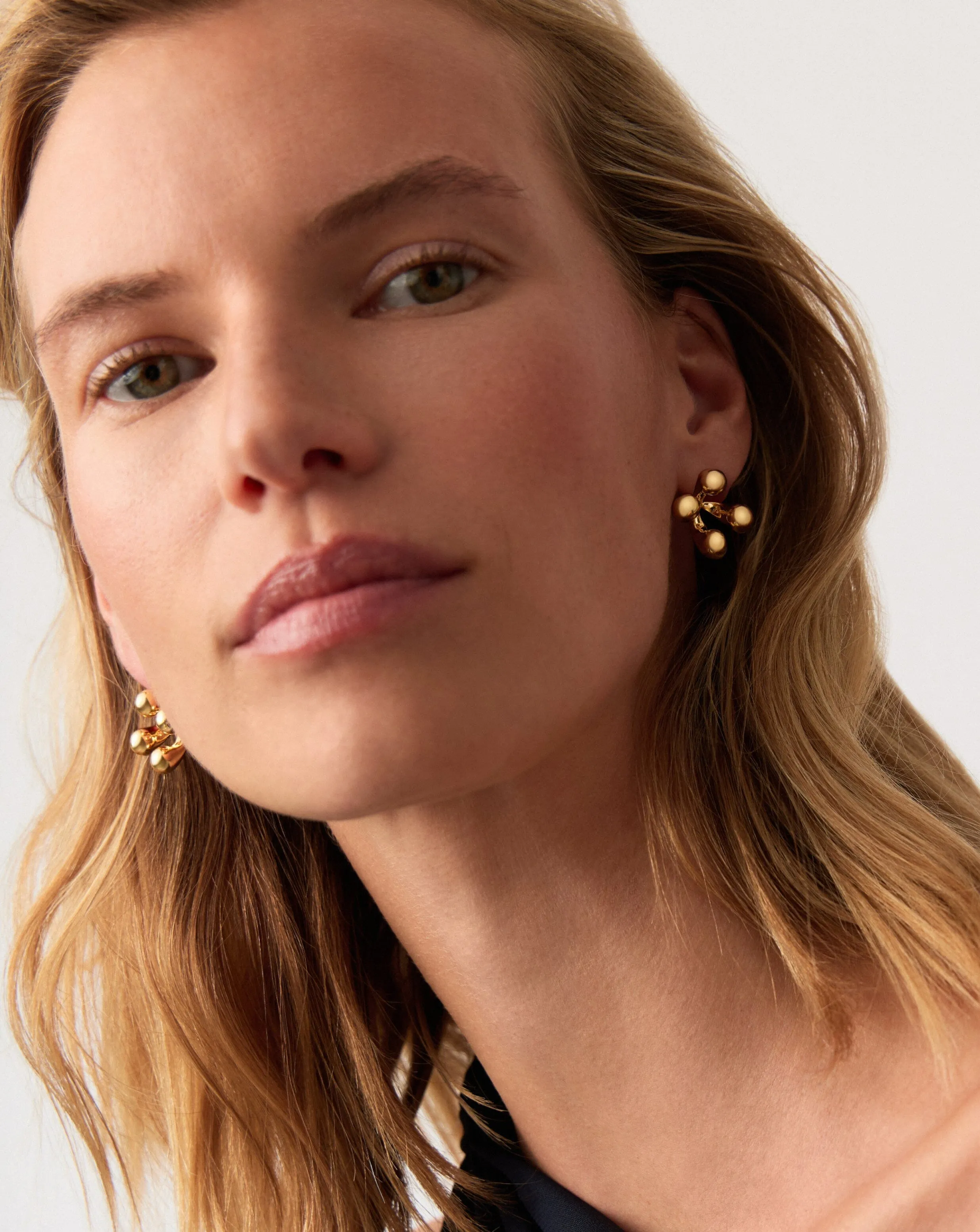 Atom Oversized Stud Earrings | 18k Gold Plated