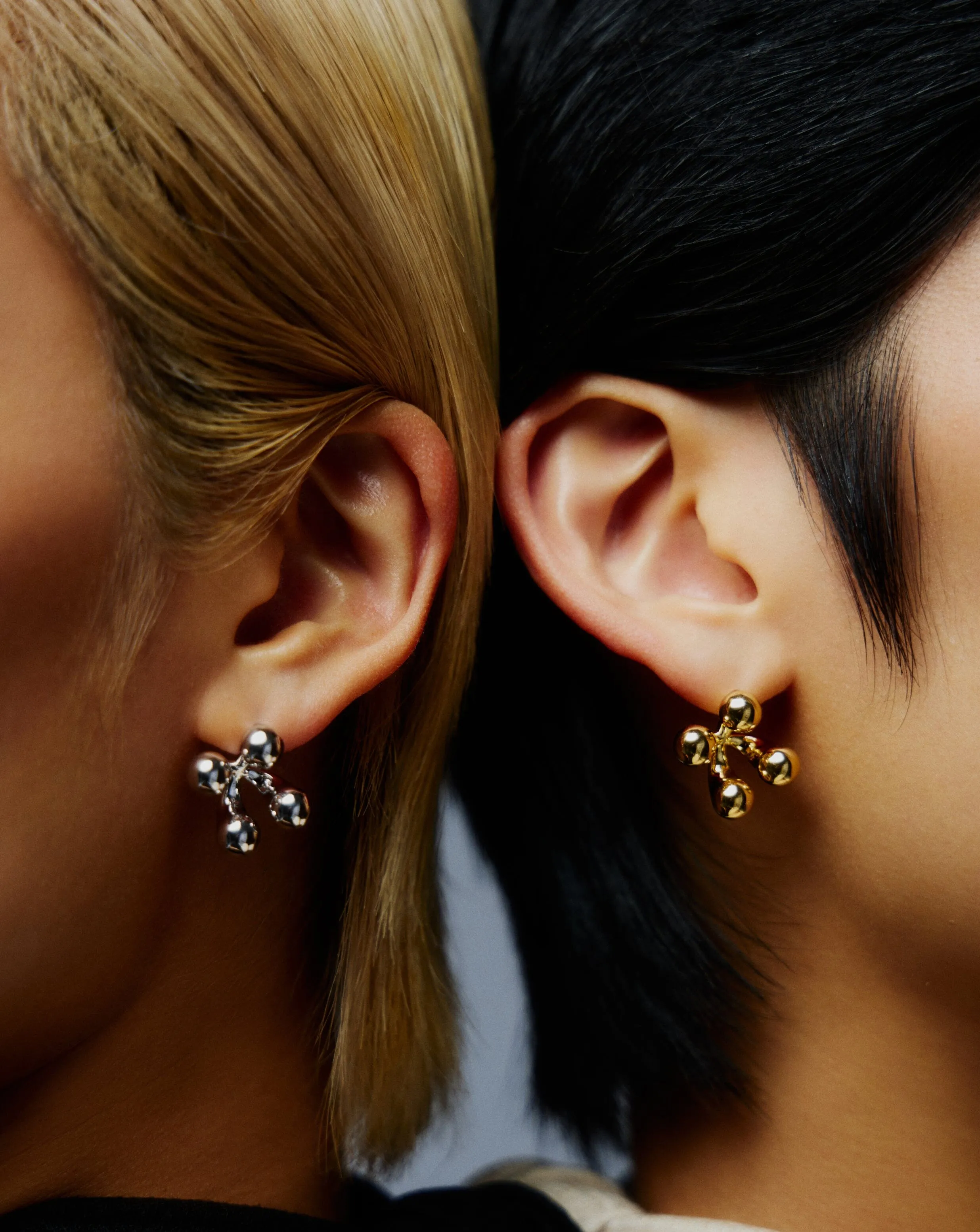 Atom Oversized Stud Earrings | 18k Gold Plated