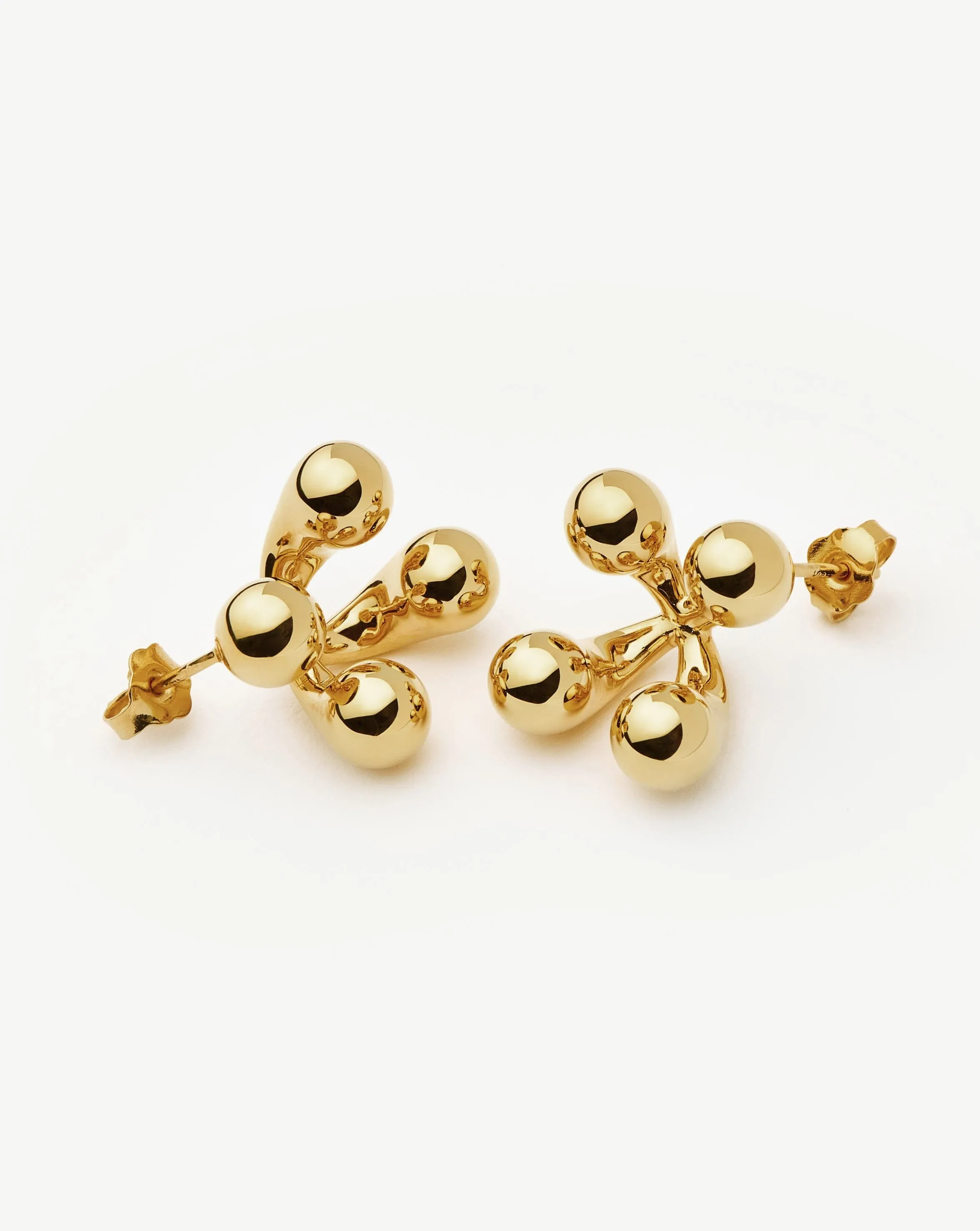 Atom Oversized Stud Earrings | 18k Gold Plated