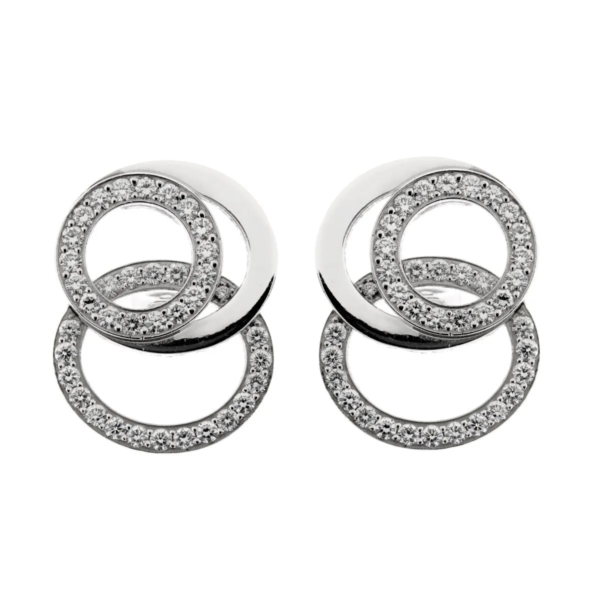 Audemars Piguet Millenary Diamond 18k White Gold Earrings