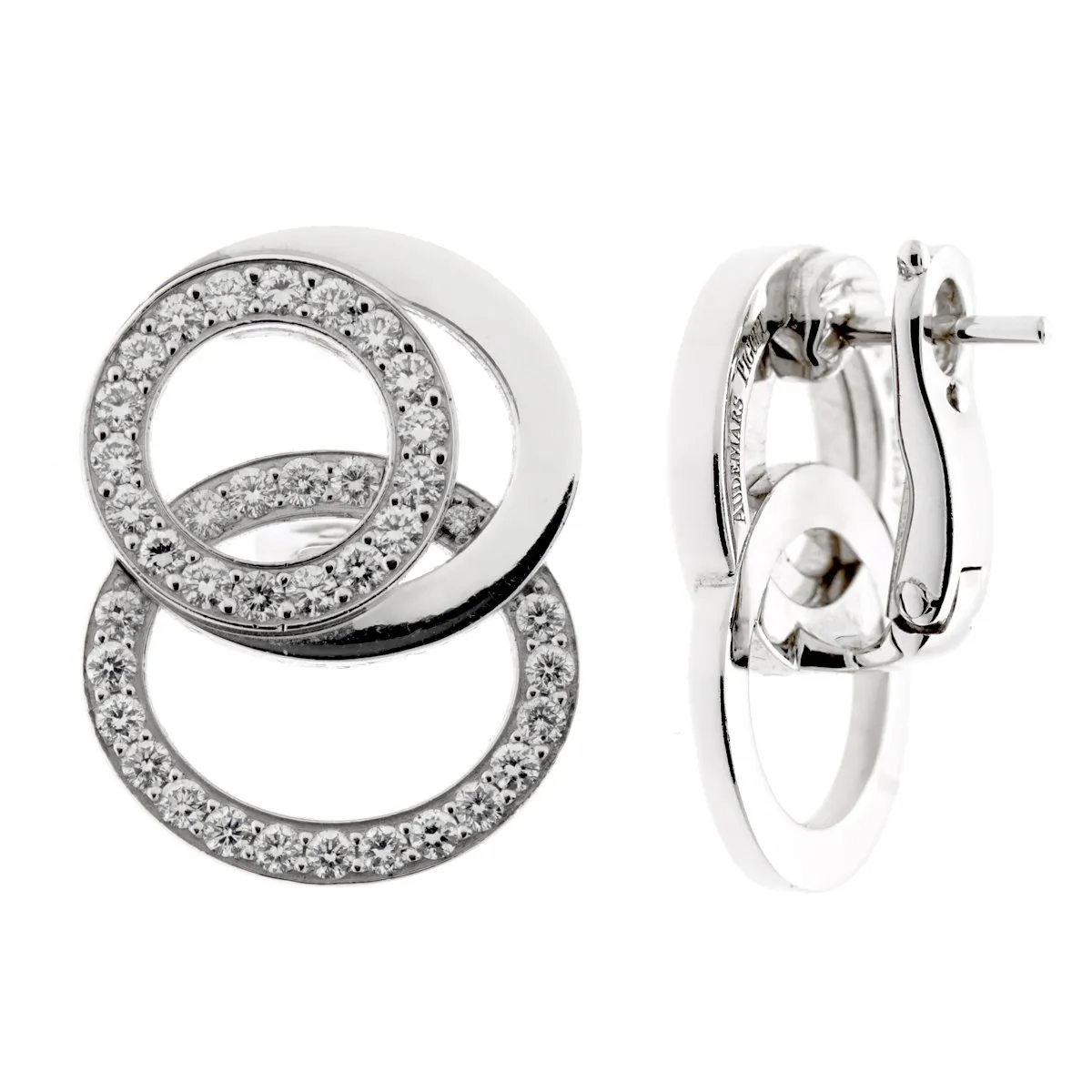 Audemars Piguet Millenary Diamond 18k White Gold Earrings