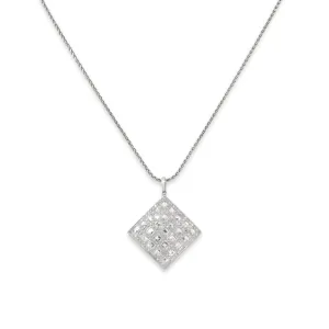 Bez Ambar Blaze-cut Diamond Pendant in 18K White Gold