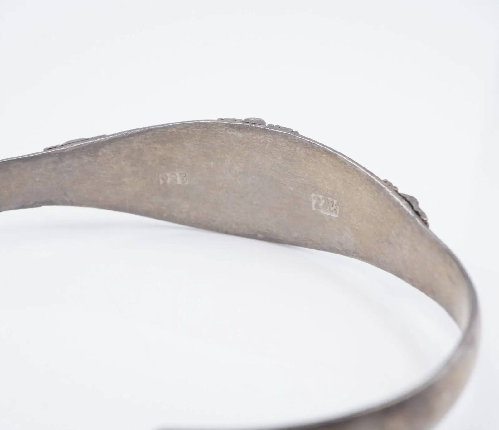 BOHO Sterling Silver and 22k Gold Cuff Bracelet 6.75" BS2888