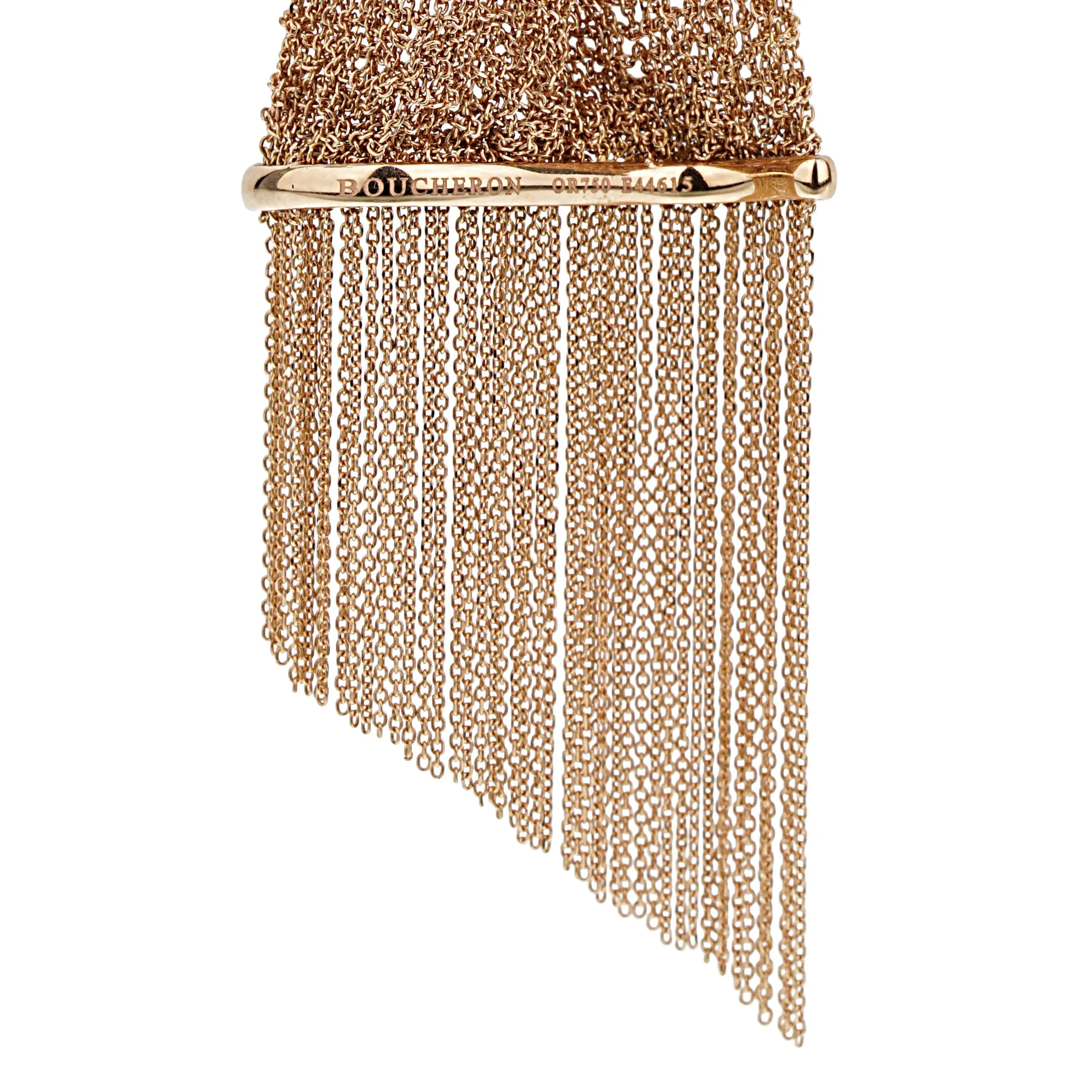 Boucheron Delilah 18k Rose Gold Pendant Drop Necklace