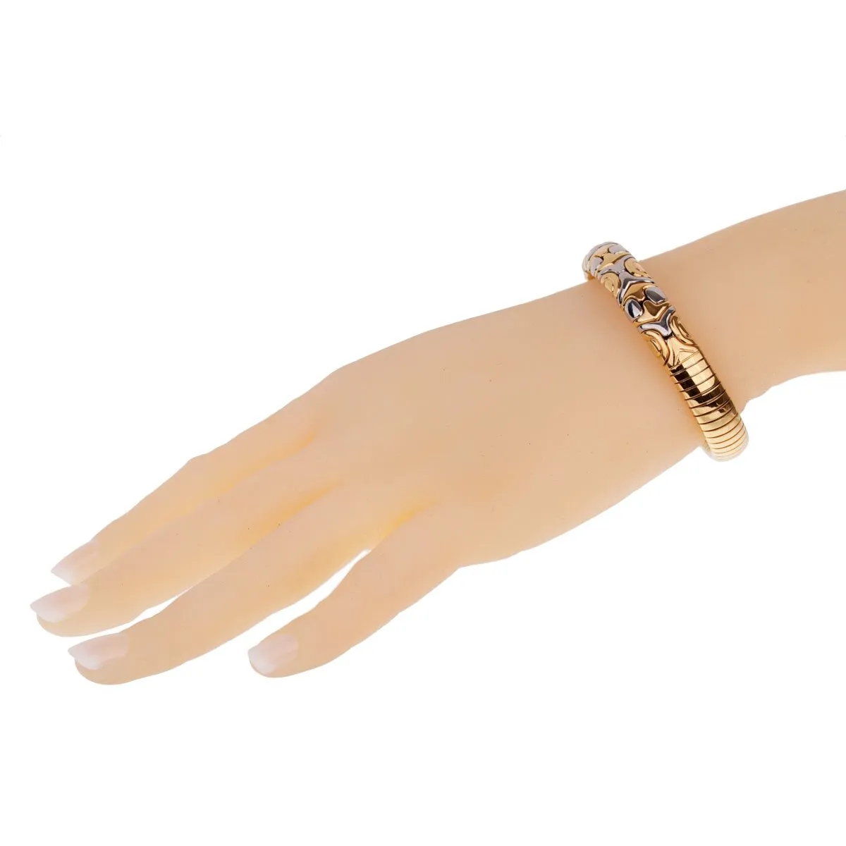 Bulgari Parentesi 18k Yellow Gold Cuff Bangle Bracelet