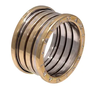 Bvlgari 18k white gold 5 band B0 ring