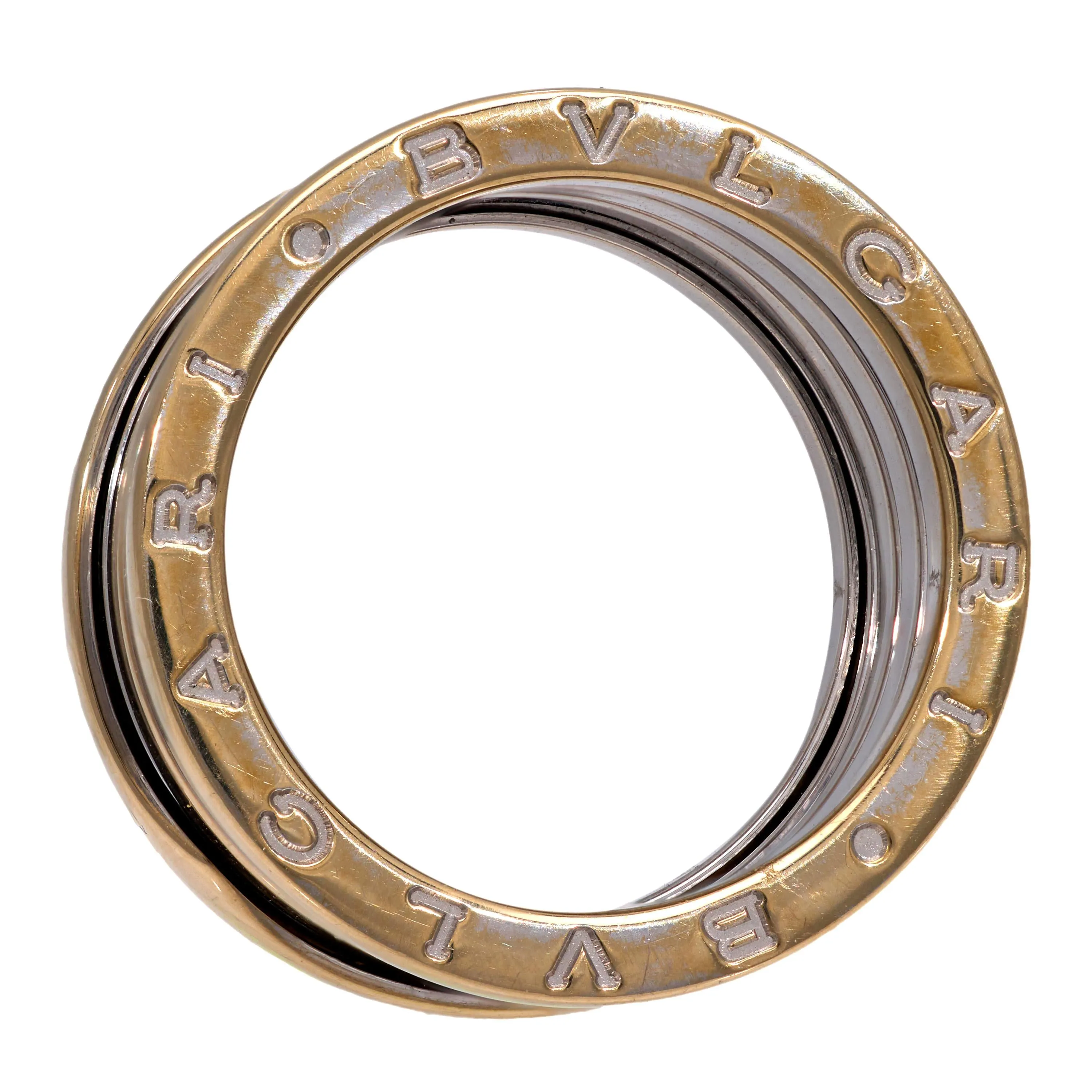 Bvlgari 18k white gold 5 band B0 ring