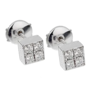 Bvlgari Lucea Diamond White Gold Stud Earrings