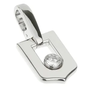Cartier Diamond White Gold Solitaire Charm Pendant