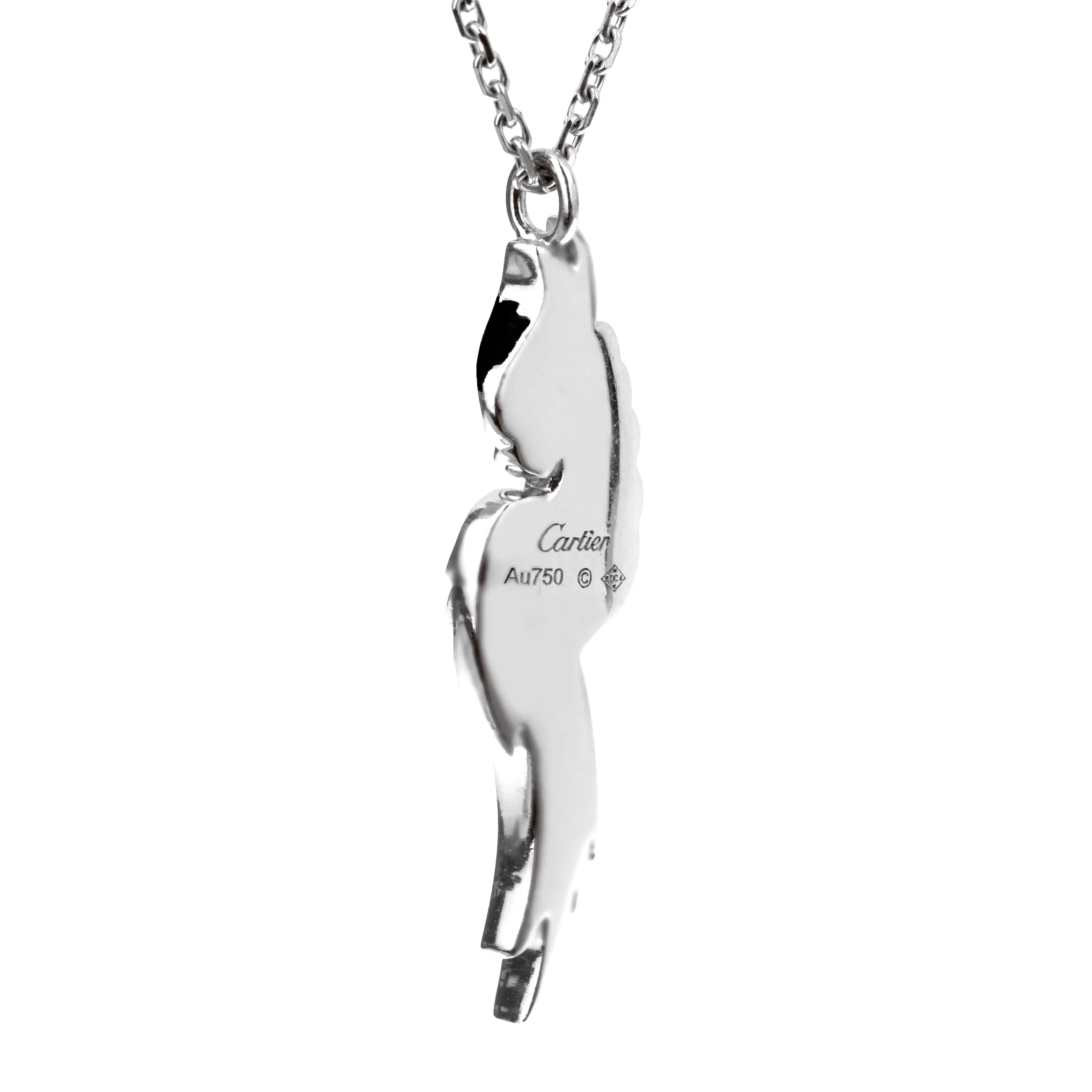 Cartier Fauna Flora Diamond 18k White Gold Bird Pendant Necklace