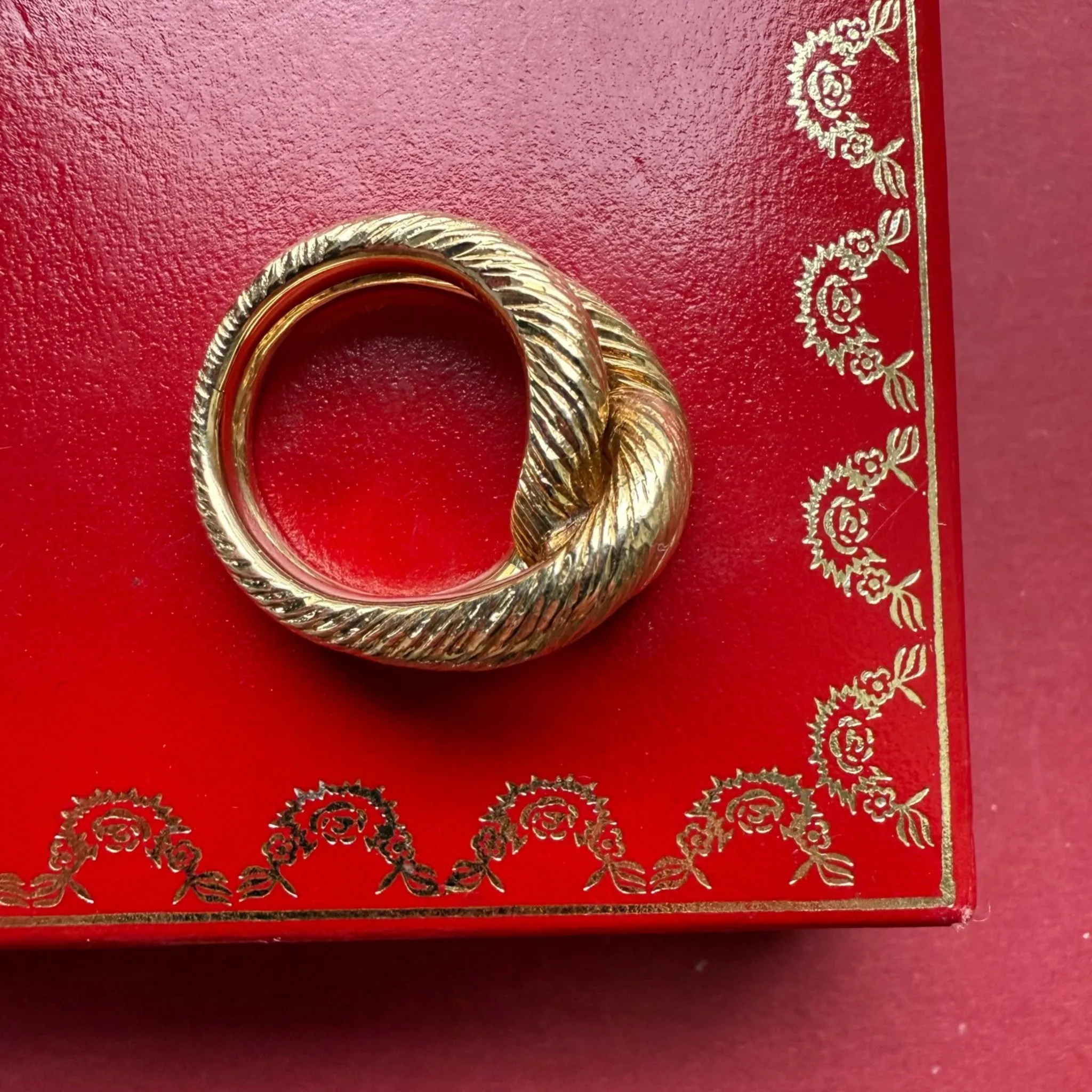 Cartier Paris 1970s 18KT Yellow Gold Knot Ring