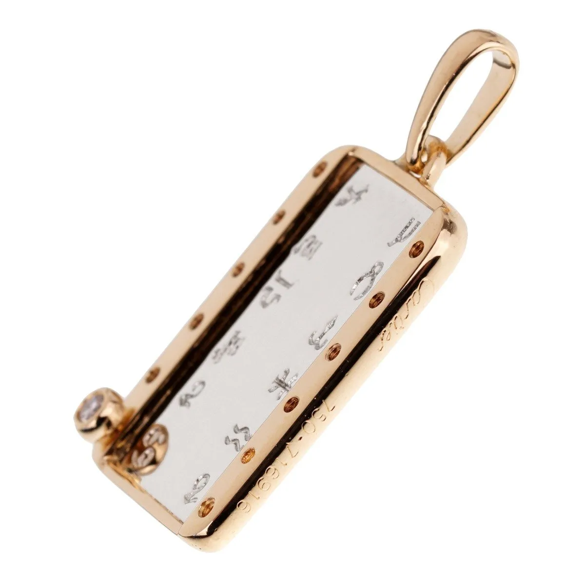 Cartier Zodiac Vintage Diamond Yellow Gold Pendant