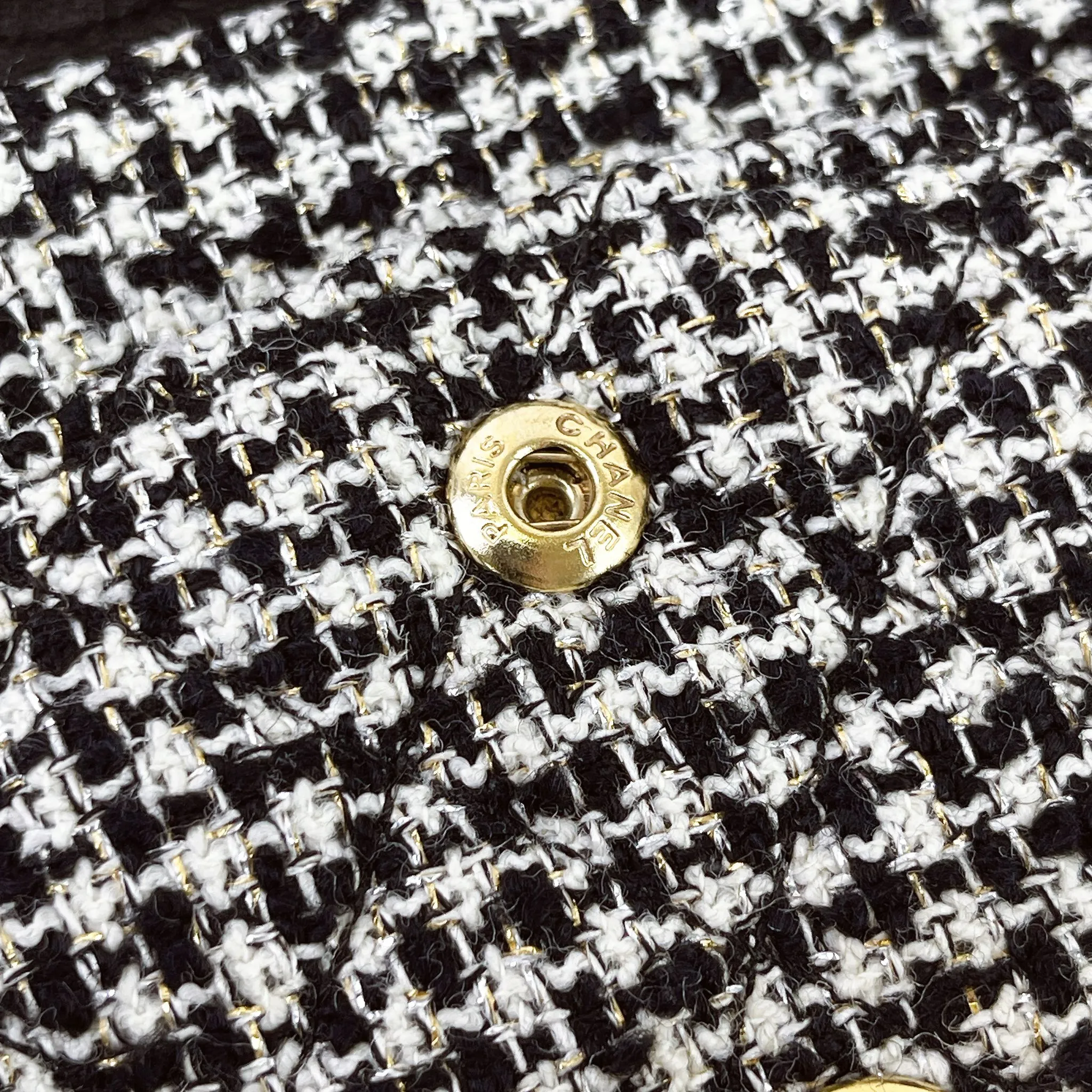 Chanel Shoulder Bag Houndstooth Tweed