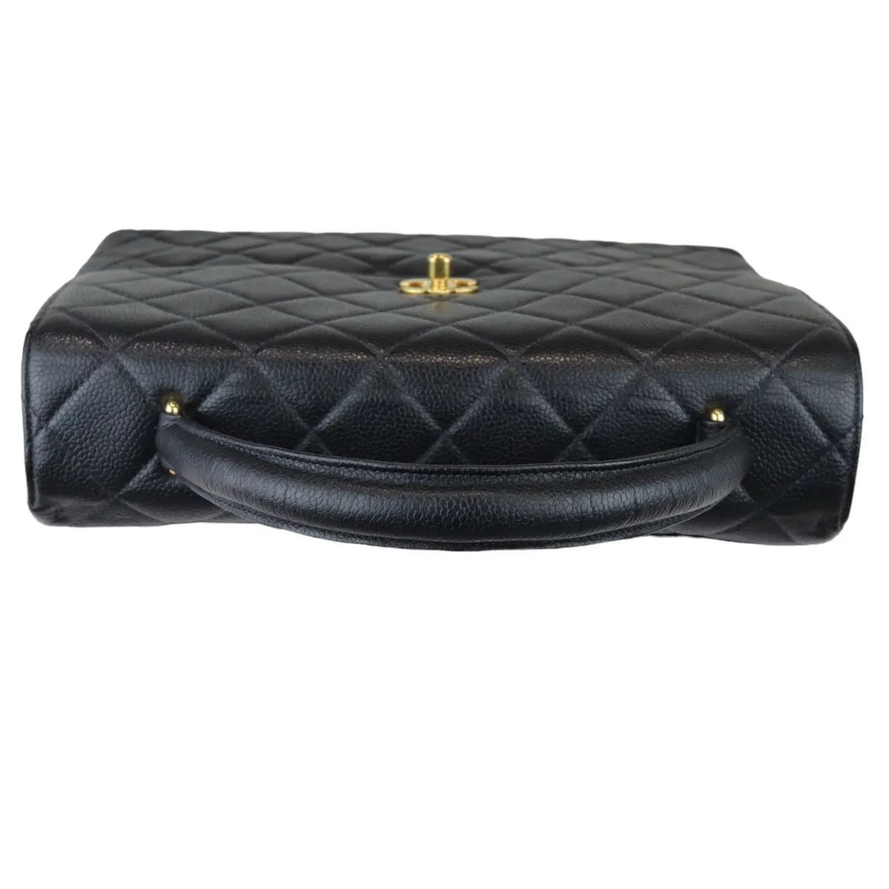 CHANEL Vintage Kelly Flap Caviar Black 24k GHW