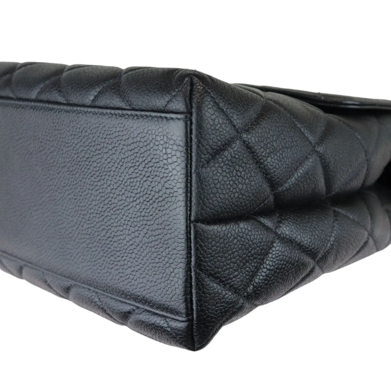 CHANEL Vintage Kelly Flap Caviar Black 24k GHW