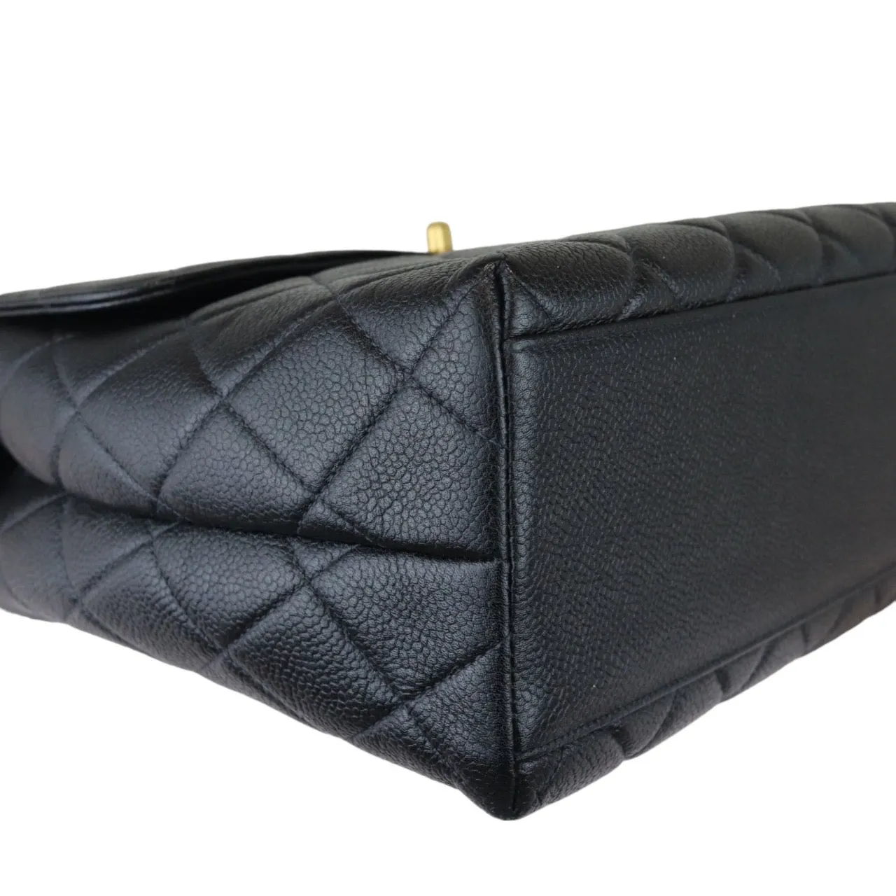 CHANEL Vintage Kelly Flap Caviar Black 24k GHW
