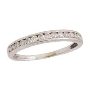 Contemporary diamond 18k yellow gold wedding band