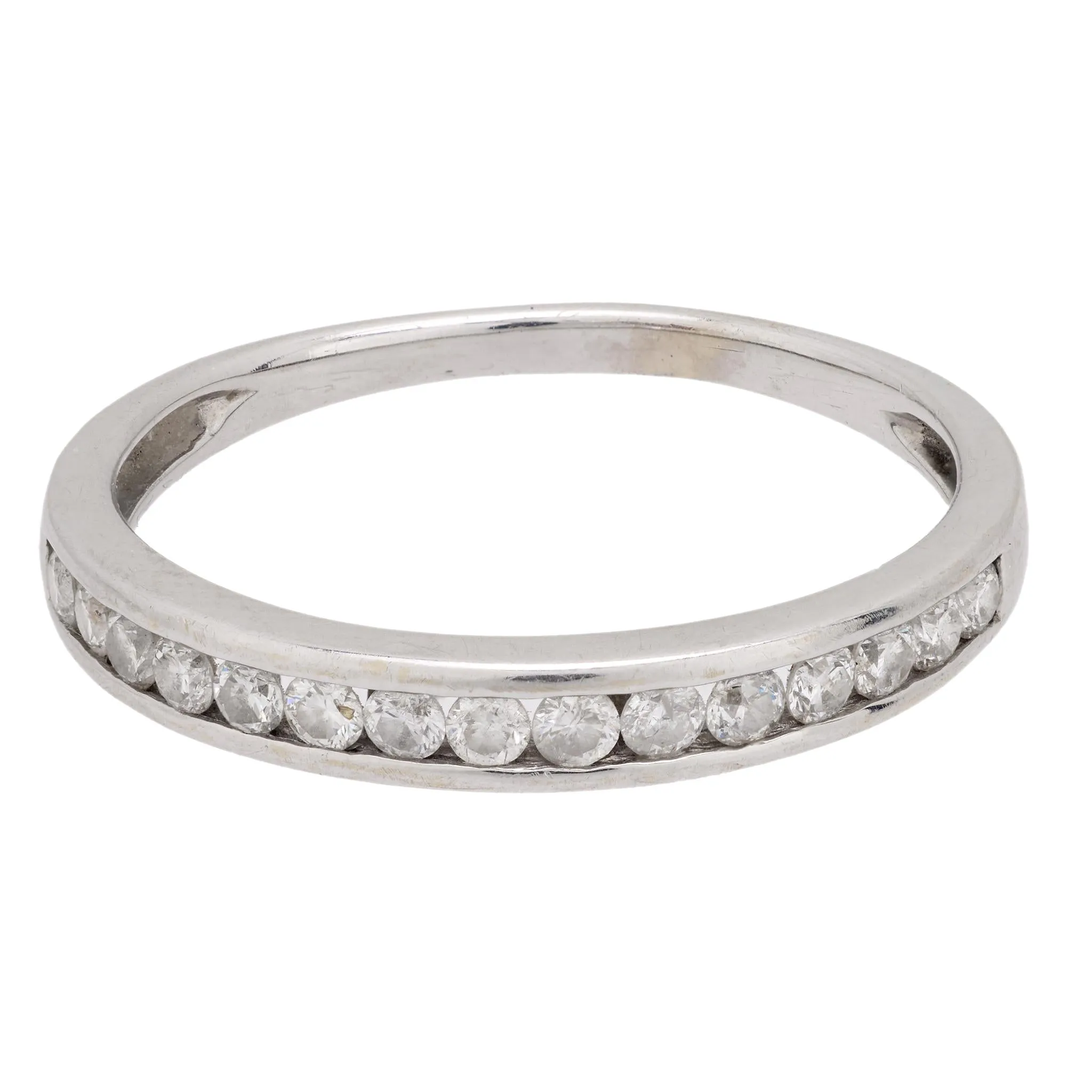 Contemporary diamond 18k yellow gold wedding band