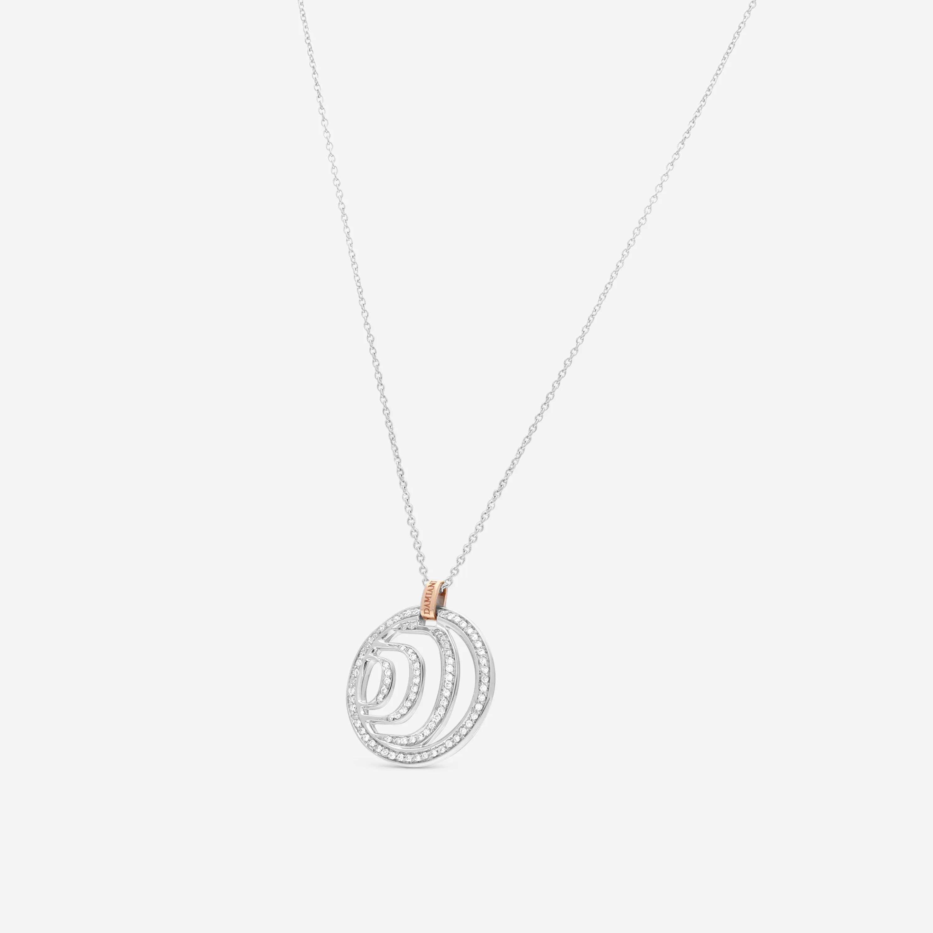 Damiani 18K White & Rose Gold Diamond Pendant Necklace 20023973