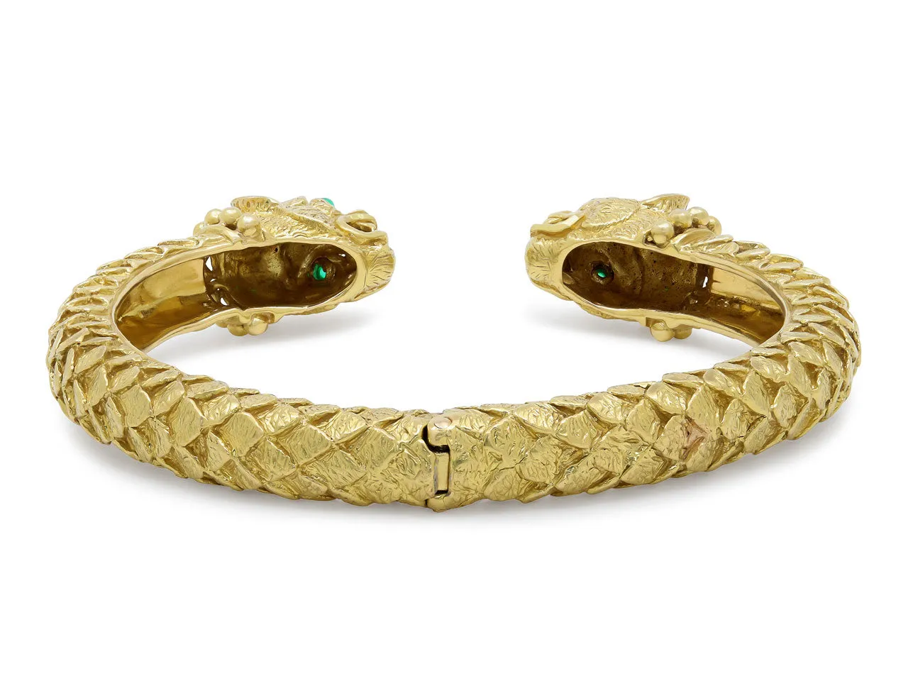 David Webb 'Kingdom' Collection Greek Lion Bangle in 18K Gold