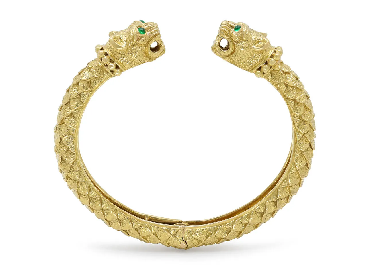 David Webb 'Kingdom' Collection Greek Lion Bangle in 18K Gold