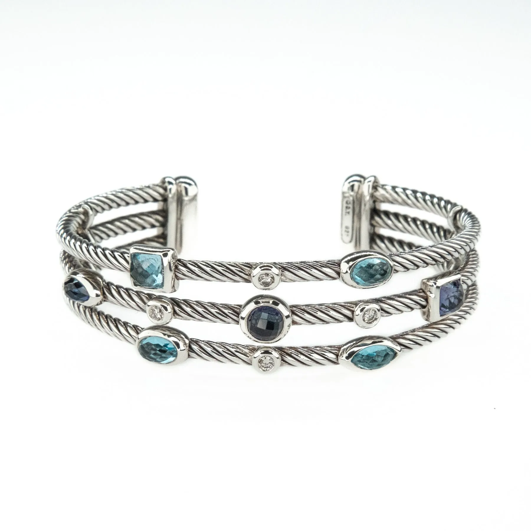 David Yurman Confetti Diamond Cuff in Sterling Silver