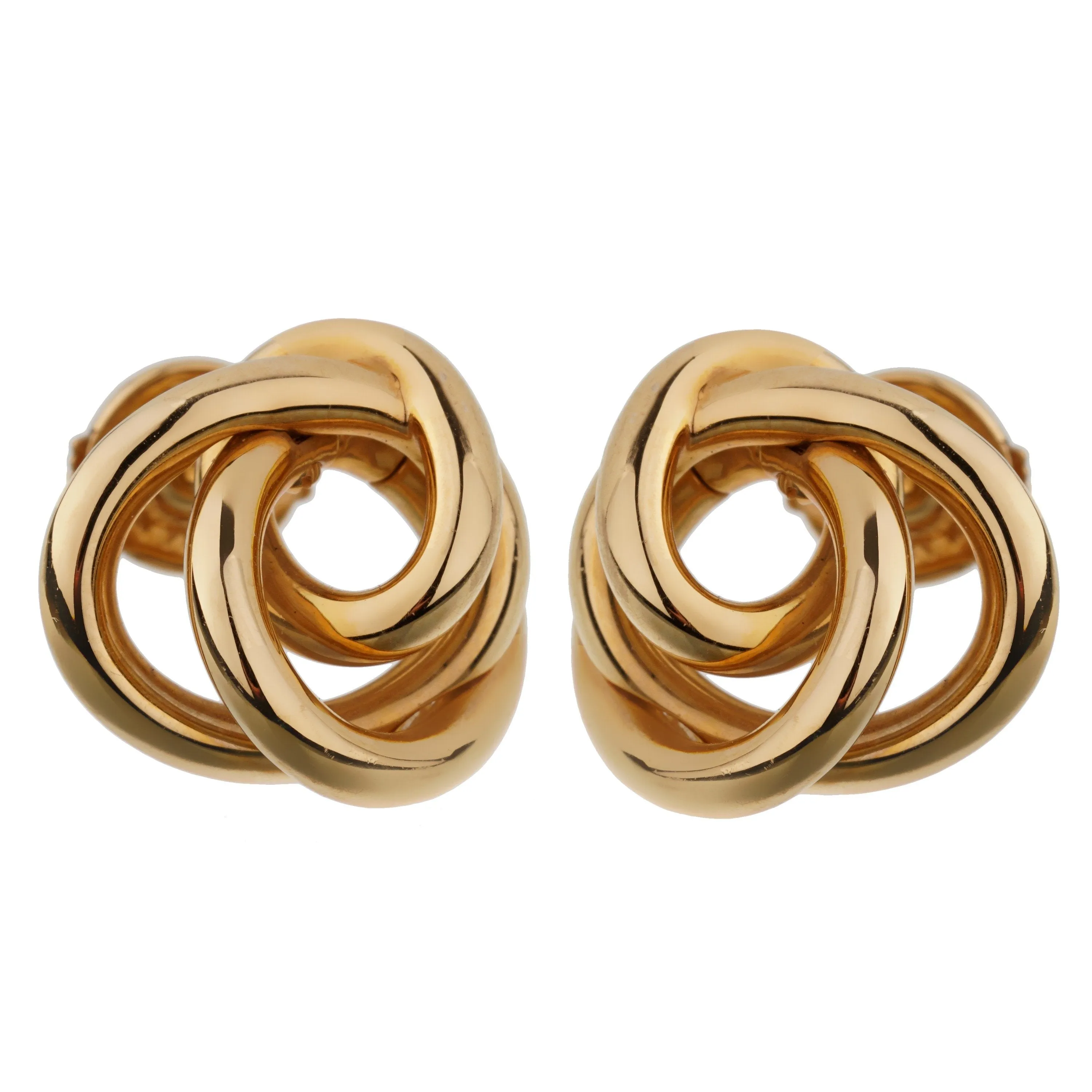 De Grisogono Love Knot 18k Rose Gold Stud Earrings