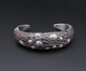 Designer Lou Guerin Alligator Cuff Bracelet Sterling Silver 8" Signed BS2909