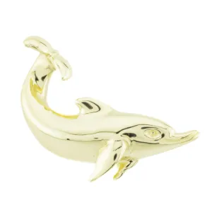 Dolphin Gold Pendant in 14K Yellow Gold - 8.9 Grams