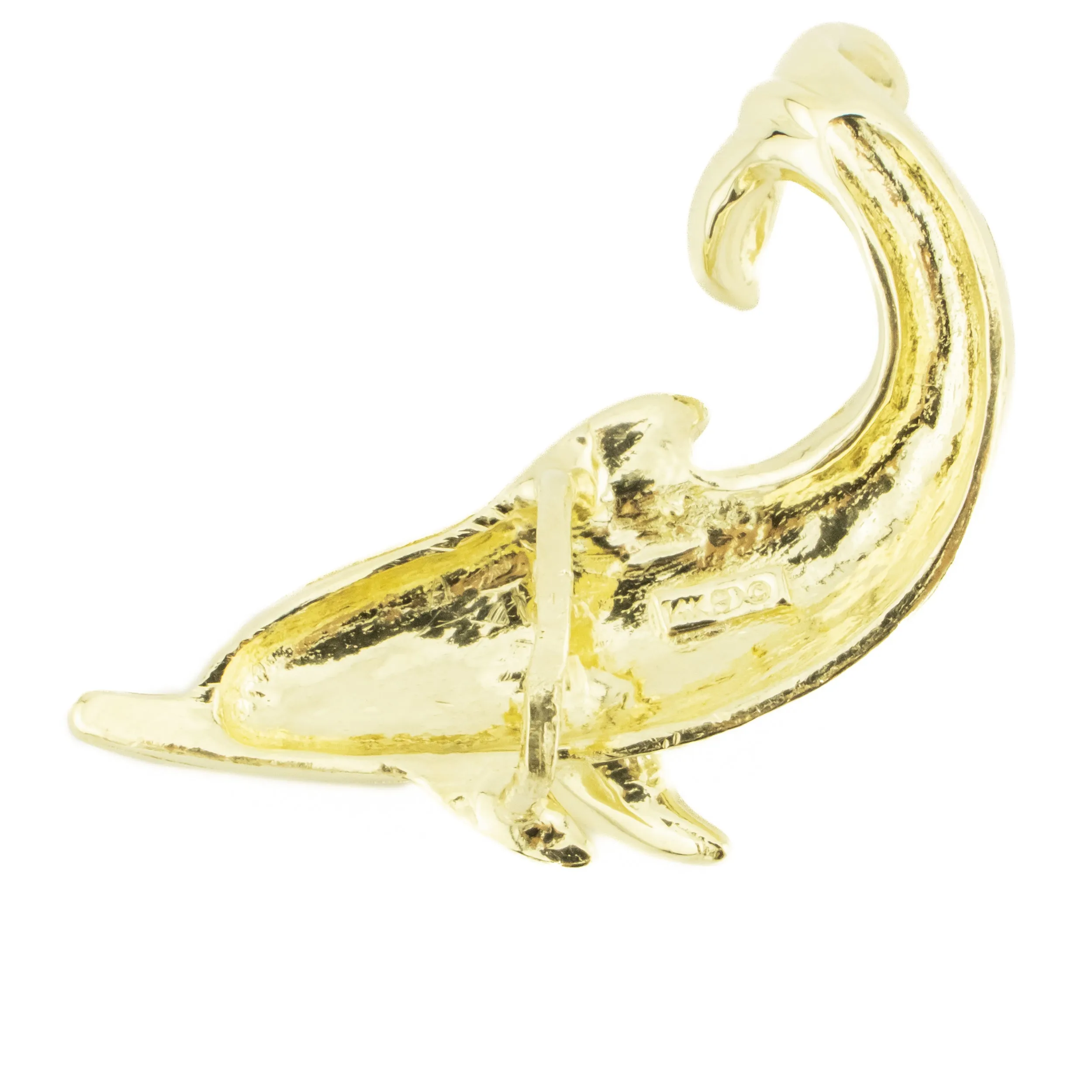 Dolphin Gold Pendant in 14K Yellow Gold - 8.9 Grams