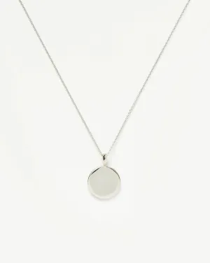Engravable Round Necklace | Sterling Silver