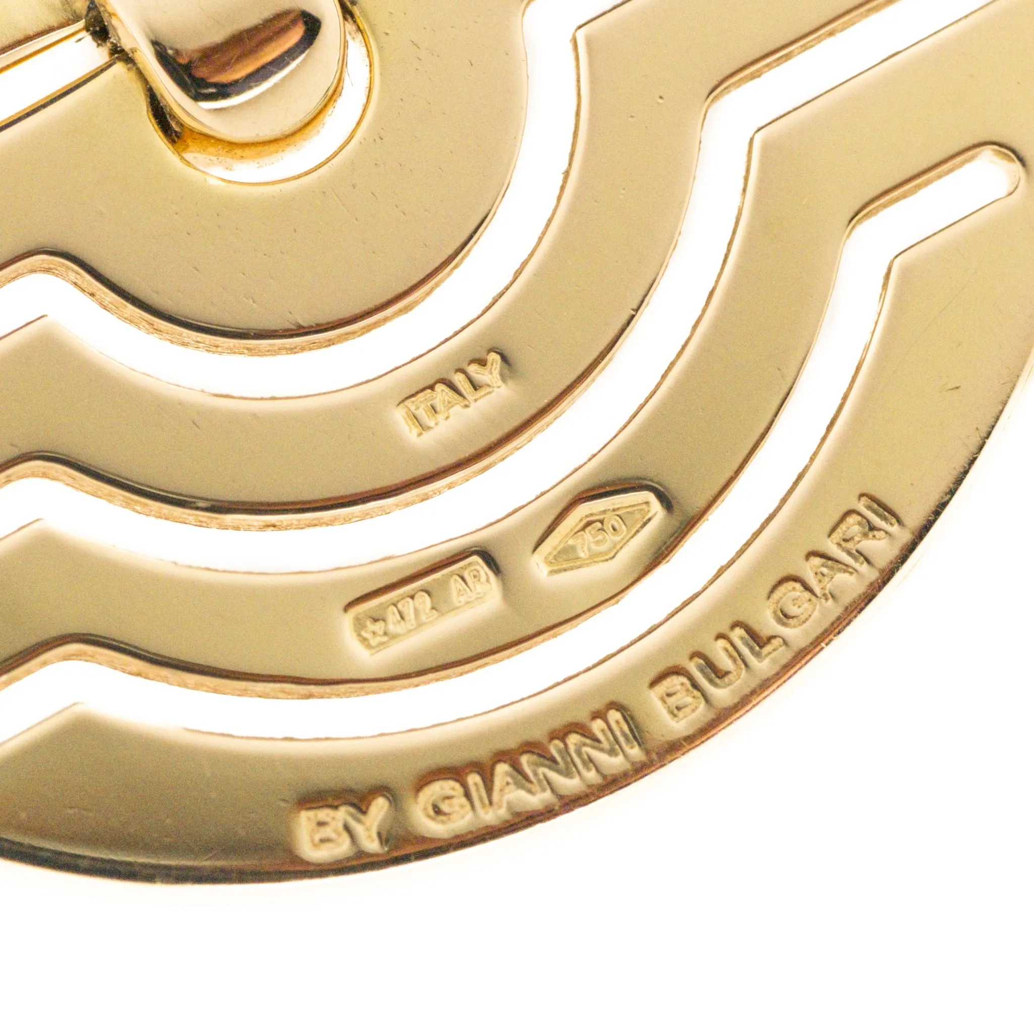 Enigma by Gianni Bulgari Pendant on 16.5" Black Leather Strap Necklace in 18K Rose Gold