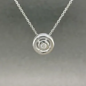 Estate 14K W Gold 0.11ct H/VS1 Diamond Pendant